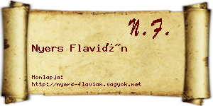 Nyers Flavián névjegykártya